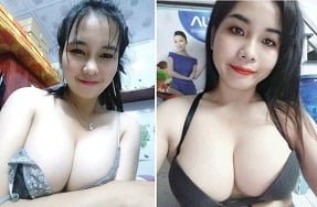 แฟนเต้านมใหญ่ล้อเล่นกับเด็กชายยักษ์